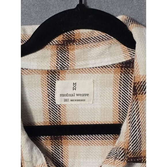 mutual weave Mens Big and Tall Midweight Shirt Jacket Beige Shadow 3XLT NWT - Picture 6 of 7